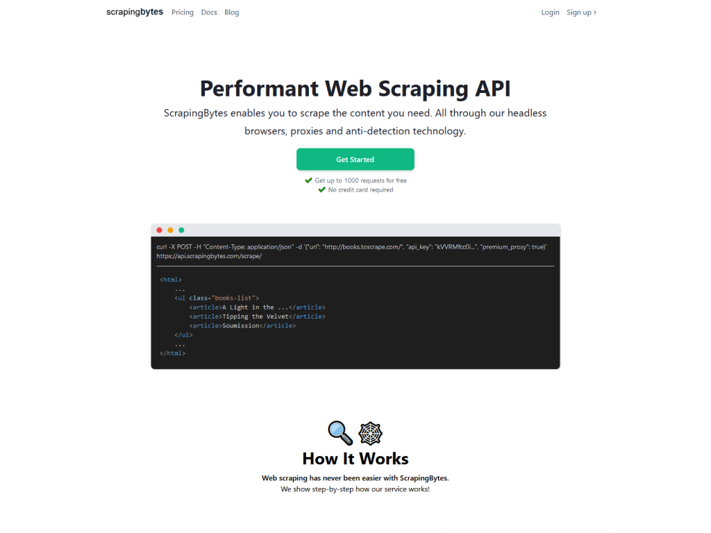 Featured image for ScrapingBytes
